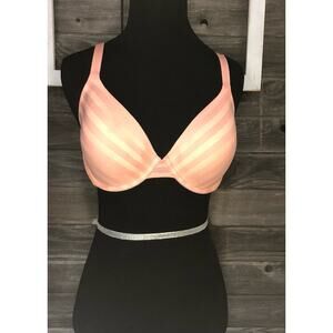 Victoria’s Secret classic pink stripped push up bra vintage 38B NEW
